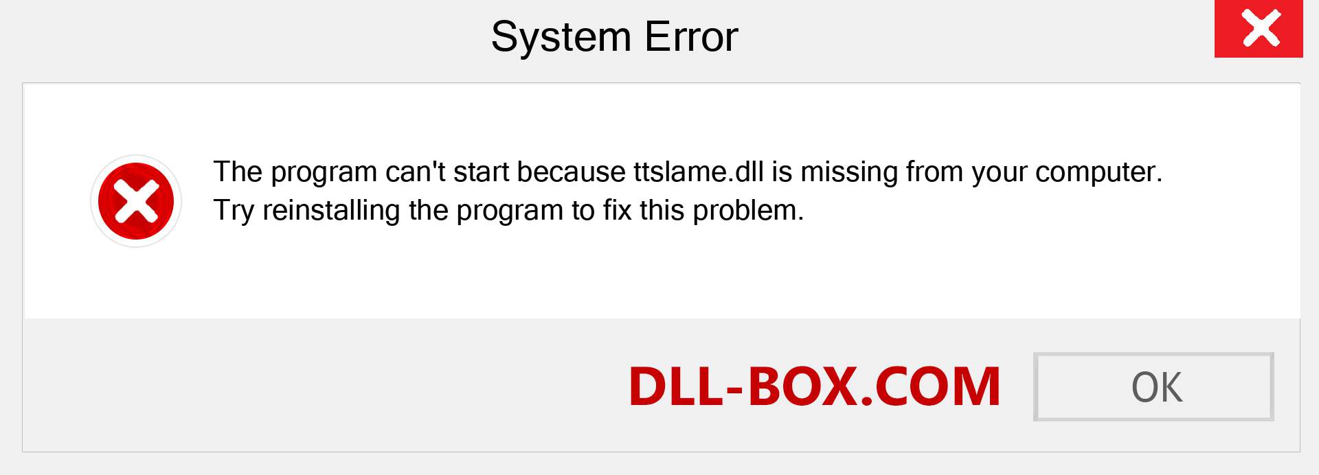  ttslame.dll file is missing?. Download for Windows 7, 8, 10 - Fix  ttslame dll Missing Error on Windows, photos, images